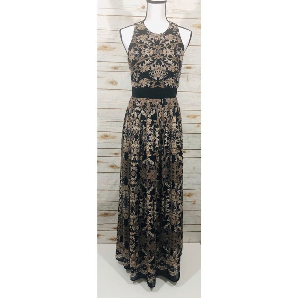 Anthropology Taylor women’s sleeveless back zip long maxi ‎ size 2